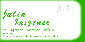 julia kasztner business card